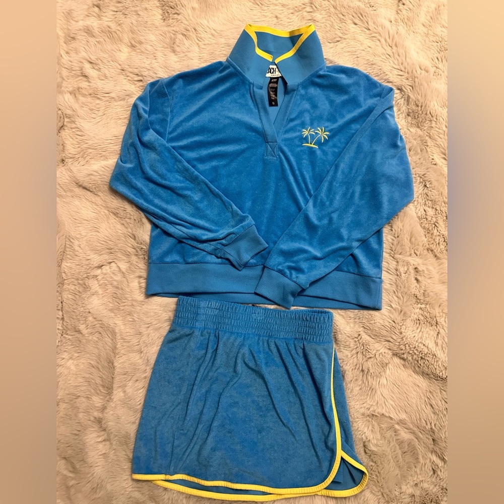 Beach Riot Polo and Skort - Caribbean Blue, Size S